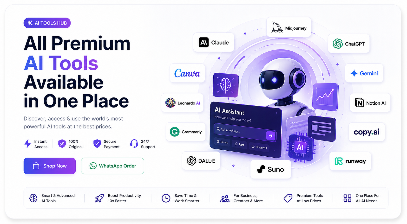 All premium AI tools available in one place