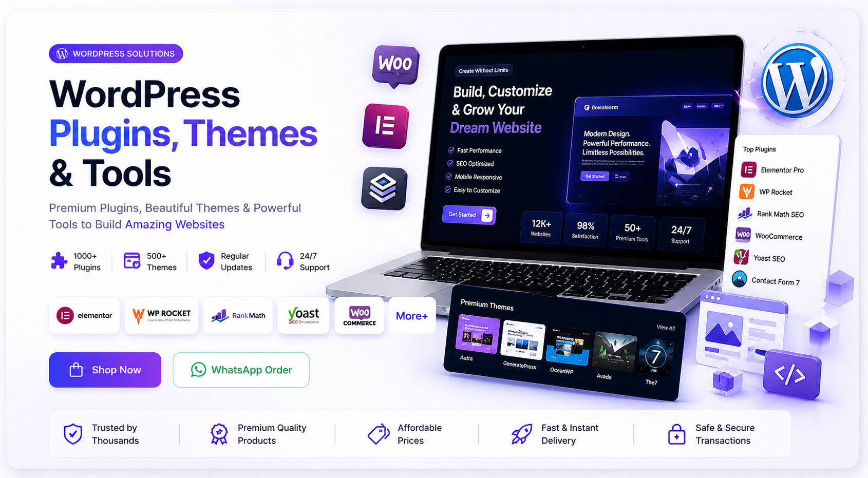 WordPress plugins and themes