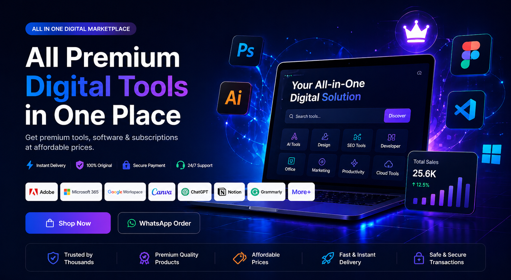 All premium digital Tools in one place